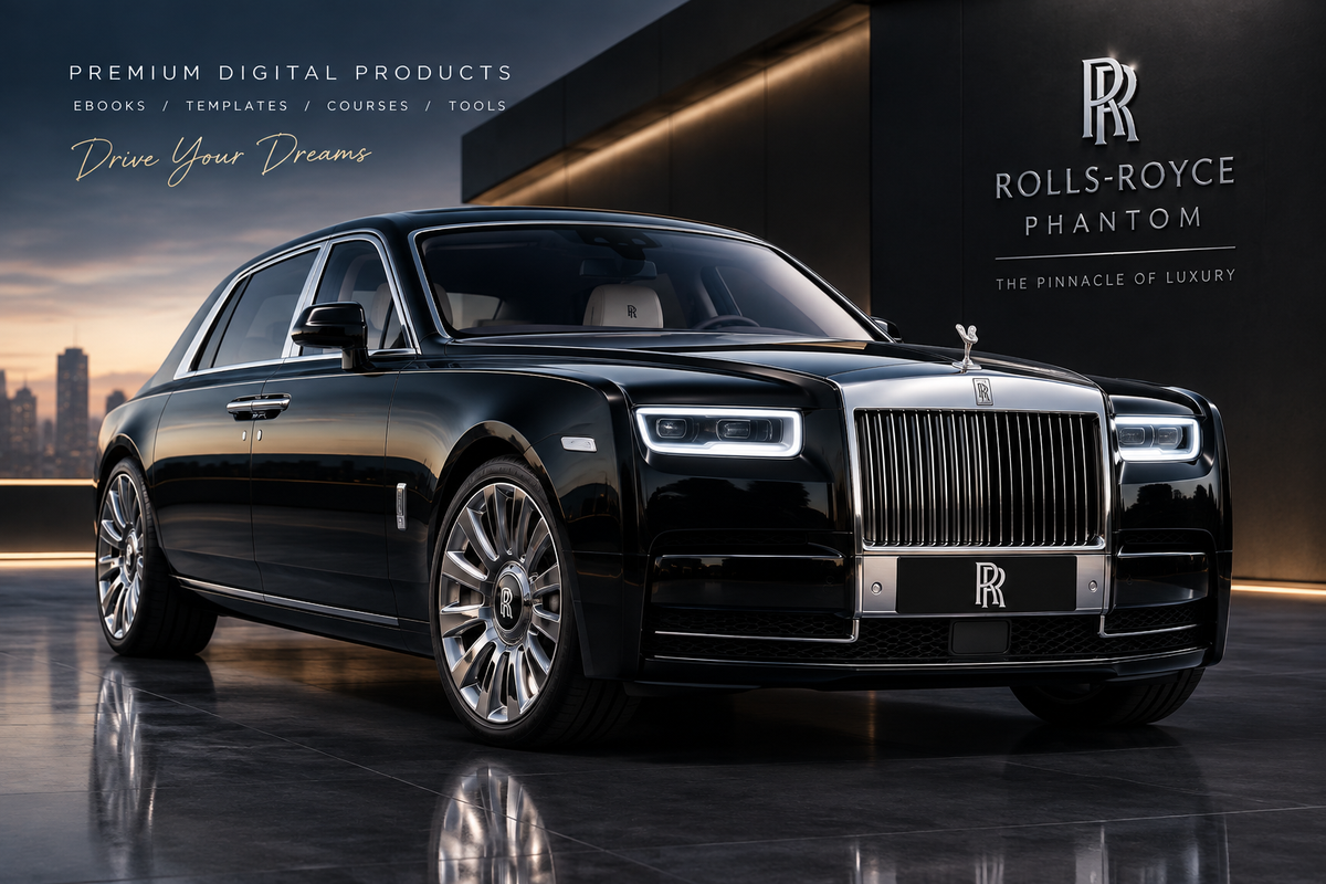 3D Rolls-Royce Phantom Luxury Car Artwork